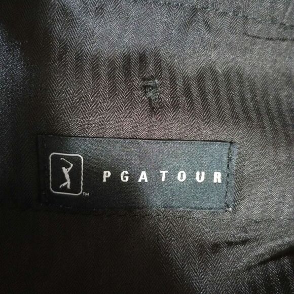 PGA Tour Shorts Men's 34 Black and Grey Check - Picture 5 of 7